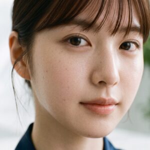Close-up of a woman with clear skin representing acne-prone skincare solutions.